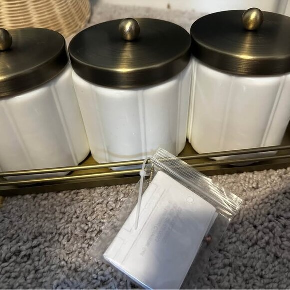 Hearth & Hand set of 3 bathroom canisters - Picture 8 of 9